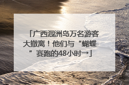 广西涠洲岛万名游客大撤离！他们与“蝴蝶”赛跑的48小时→