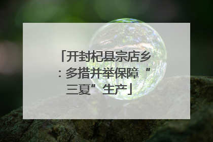 开封杞县宗店乡：多措并举保障“三夏”生产