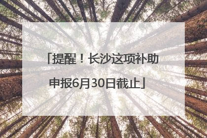 提醒！长沙这项补助申报6月30日截止