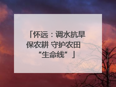 怀远：调水抗旱保农耕 守护农田 “生命线”