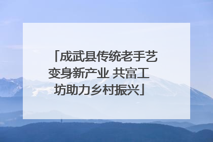 成武县传统老手艺变身新产业 共富工坊助力乡村振兴