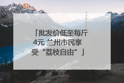 批发价低至每斤4元 兰州市民享受“荔枝自由”