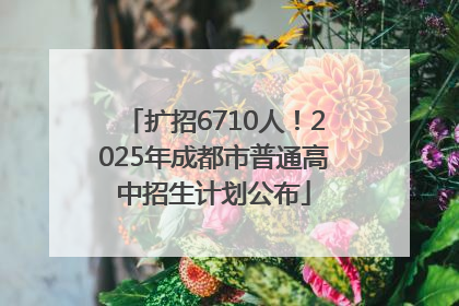 扩招6710人！2025年成都市普通高中招生计划公布