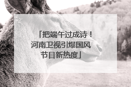 把端午过成诗！河南卫视引爆国风节目新热度