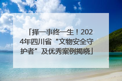 择一事终一生！2024年四川省“文物安全守护者”及优秀案例揭晓