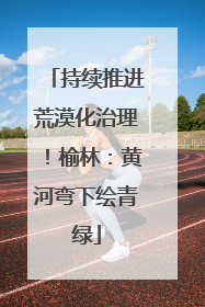持续推进荒漠化治理！榆林：黄河弯下绘青绿