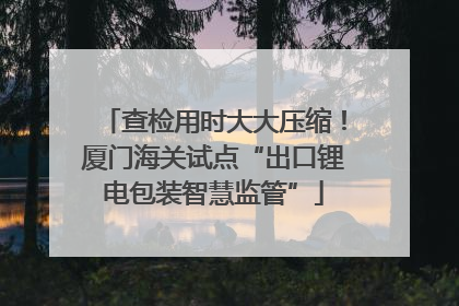 查检用时大大压缩！厦门海关试点“出口锂电包装智慧监管”