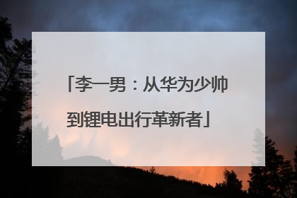 李一男：从华为少帅到锂电出行革新者