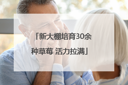 新大棚培育30余种草莓 活力拉满