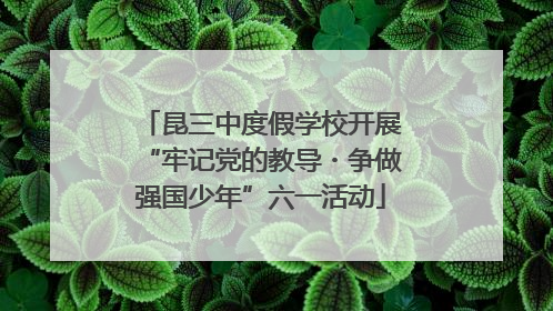 昆三中度假学校开展“牢记党的教导・争做强国少年”六一活动
