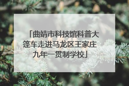 曲靖市科技馆科普大篷车走进马龙区王家庄九年一贯制学校