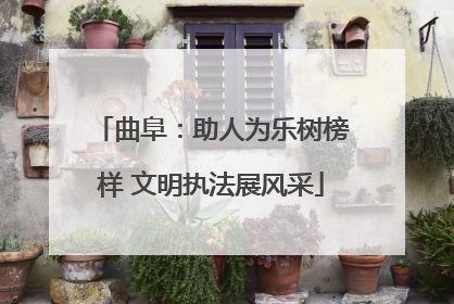 曲阜：助人为乐树榜样 文明执法展风采