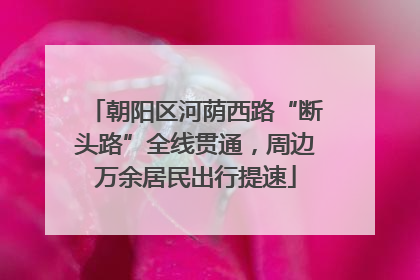 朝阳区河荫西路“断头路”全线贯通，周边万余居民出行提速