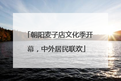 朝阳麦子店文化季开幕，中外居民联欢