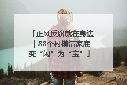 正风反腐就在身边｜88个村摸清家底变“闲”为“宝”