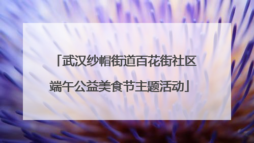 武汉纱帽街道百花街社区端午公益美食节主题活动