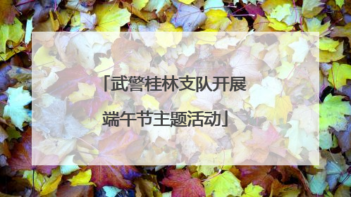 武警桂林支队开展端午节主题活动