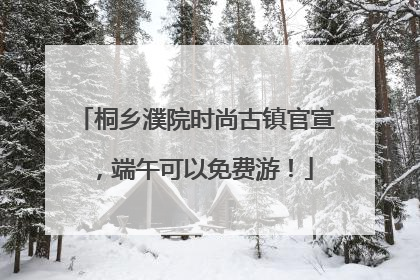 桐乡濮院时尚古镇官宣，端午可以免费游！