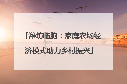 潍坊临朐：家庭农场经济模式助力乡村振兴