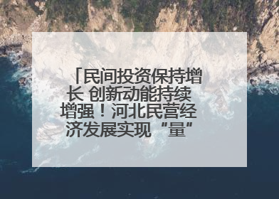 民间投资保持增长 创新动能持续增强！河北民营经济发展实现“量”“质”双提升