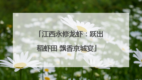 江西永修龙虾：跃出稻虾田 飘香京城宴