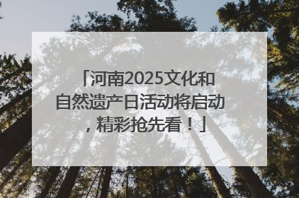 河南2025文化和自然遗产日活动将启动，精彩抢先看！