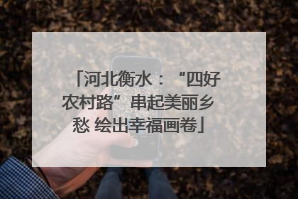 河北衡水:“四好农村路”串起美丽乡愁 绘出幸福画卷