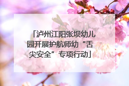 泸州江阳张坝幼儿园开展护航师幼“舌尖安全”专项行动