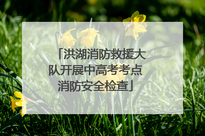 洪湖消防救援大队开展中高考考点消防安全检查