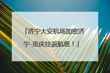 济宁大安机场加密济宁-重庆往返航班！