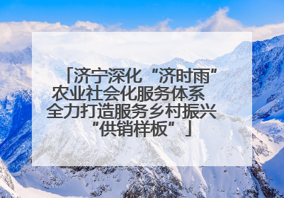 济宁深化“济时雨”农业社会化服务体系 全力打造服务乡村振兴“供销样板”