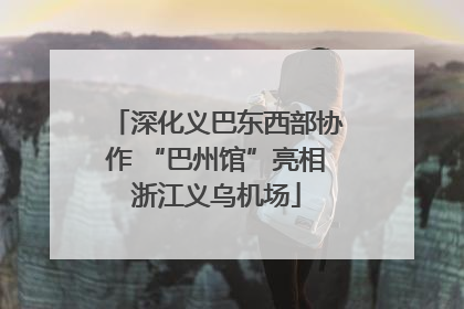 深化义巴东西部协作 “巴州馆”亮相浙江义乌机场