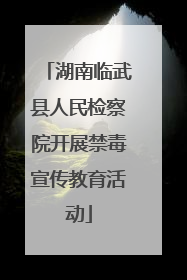 湖南临武县人民检察院开展禁毒宣传教育活动