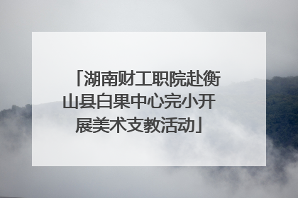 湖南财工职院赴衡山县白果中心完小开展美术支教活动