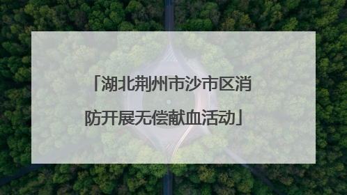 湖北荆州市沙市区消防开展无偿献血活动