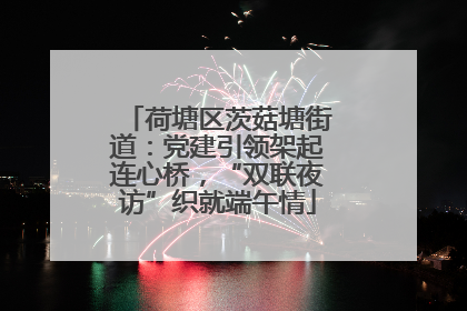荷塘区茨菇塘街道：党建引领架起连心桥，“双联夜访”织就端午情