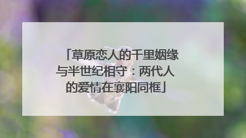草原恋人的千里姻缘与半世纪相守：两代人的爱情在襄阳同框
