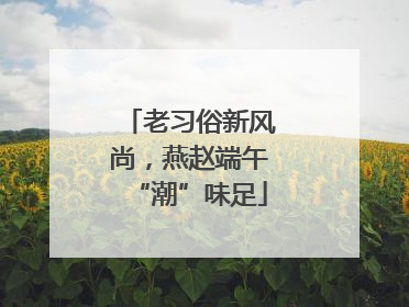老习俗新风尚，燕赵端午“潮”味足