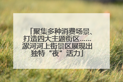 聚集多种消费场景、打造四大主题街区……漯河河上街景区展现出独特“夜”活力