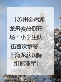 苏州金鸡湖龙舟赛热烈开场：小学生队伍首次参赛，上海龙获国际组冠亚军