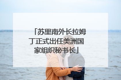 苏里南外长拉姆丁正式出任美洲国家组织秘书长