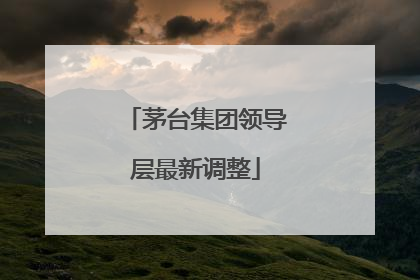 茅台集团领导层最新调整