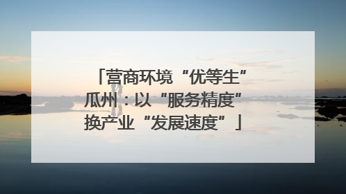 营商环境“优等生”瓜州：以“服务精度”换产业“发展速度”