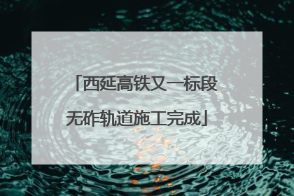 西延高铁又一标段无砟轨道施工完成