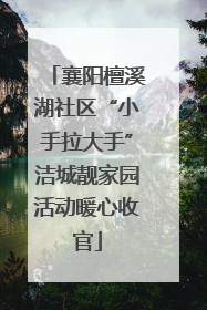 襄阳檀溪湖社区“小手拉大手”洁城靓家园活动暖心收官
