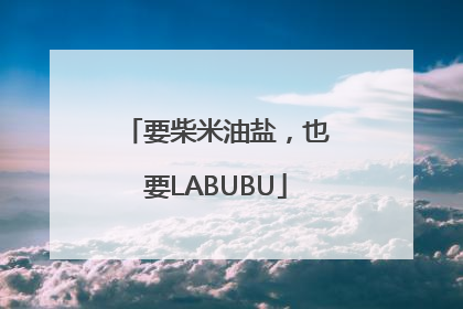 要柴米油盐，也要LABUBU