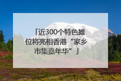 近300个特色摊位将亮相香港“家乡市集嘉年华”