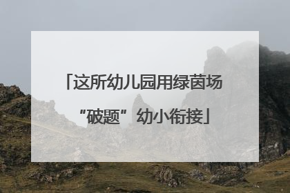 这所幼儿园用绿茵场“破题”幼小衔接
