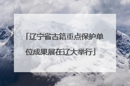 辽宁省古籍重点保护单位成果展在辽大举行