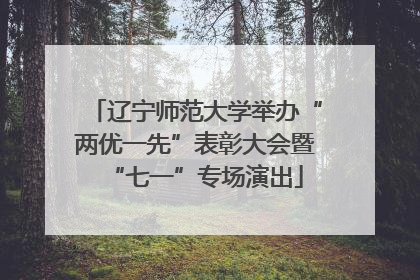 辽宁师范大学举办“两优一先”表彰大会暨“七一”专场演出